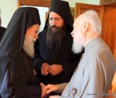 Блаженнейший митрополит Киевский Владимир принял делегацию афонского монастыря Дохиар