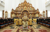 Întîistătătorul Bisericii Ortodoxe Ruse a săvârşit tîrnosirea catedralei episcopale din oraşul Voronej şi l-a hitoronit pe arhimandritul Andrei (Tarasov) în treapta de episcop pentru scaunul episcopal de Ostrogojsk şi de vicar al eparhiei de Voronej