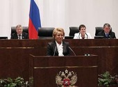 Felicitare patriarhală adresată Dnei V.I. Matvienko cu ocazia alegerii sale în funcţia de preşedinte al Consiliului Federaţiei Adunării Federale a Rusiei