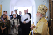 В неделю 15-ю по Пятидесятнице, пред Воздвижением, Предстоятель Русской Церкви совершил Божественную литургию в Воскресенском Ново-Иерусалимском ставропигиальном монастыре