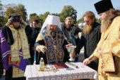 Наместник Киево-Печерской лавры совершил чин закладки храма на лаврском кладбище