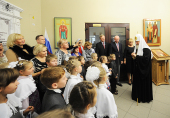 Святейший Патриарх Кирилл посетил православную гимназию № 1 г. Калининграда