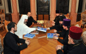 Блаженніший Патріарх Румунський Даниїл прийняв делегацію Київських духовних шкіл