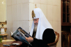 Встреча Святейшего Патриарха Кирилла с ординарием католической архиепархии Божией Матери в Москве