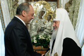 Святіший Патріарх Кирил прийняв архієпископа Владикавказького Зосиму і глав республік Північного Кавказу