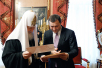 Întîlnirea Preafericitului Patriarh Kiril cu V.V. Filat - prim-ministrul Republicii Moldova
