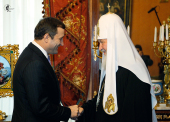 Preafericitul Patriarh Kiril s-a întâlnit cu V.V. Filat - prim-ministrul Republicii Moldova