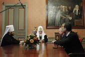 Встреча Святейшего Патриарха Кирилла с руководством Благотворительного фонда имени святителя Григория Богослова