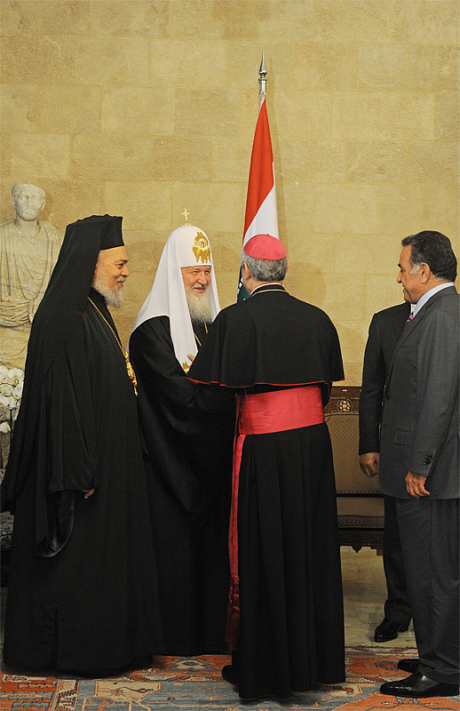 Vizita Patriarhului Kiril în Patriarhia Antiohiei, întâlnrea cu Preşedintele Libanului generalul Michel Nouhad Suleiman