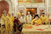 Божественная литургия в Храме Христа Спасителя в день празднования 65-летия Предстоятеля Русской Церкви