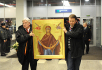 Молебен перед Поясом Пресвятой Богородицы в аэропорту Внуково