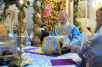 Slujire Patriarhală în Catedrala Mare a Mănăstirii Icoanei Maicii Domnului „Donskaia” în ziua de prăznuire a Intrării Preasfintei Născătoare de Dumnezeu în Biserică. Hirotonia ahimandritul Teodosie (Gaju) în treapta de episcop de Bişkek