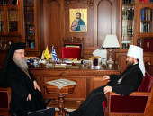 Председатель ОВЦС митрополит Волоколамский Иларион встретился с митрополитом Фессалоникийским Анфимом