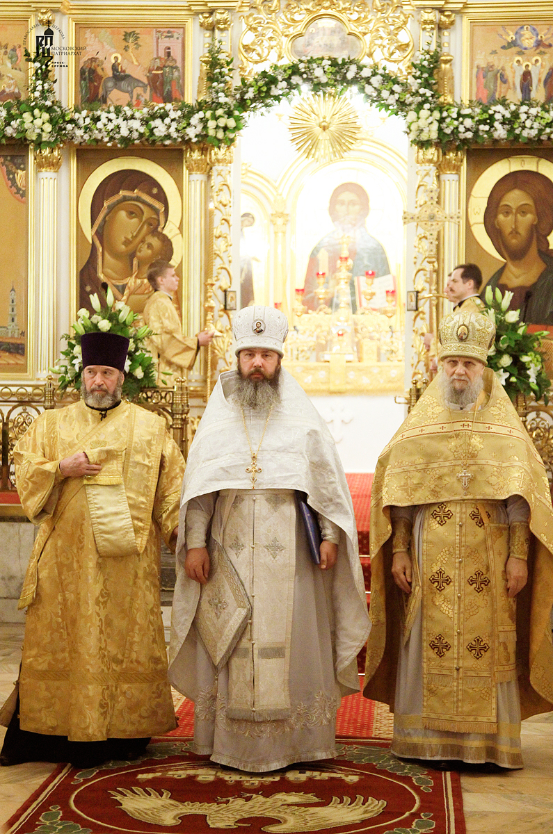 Slujire Patriarhală în Catedrala Botezului Domnului nostru Iisus Hristos din oraşul Noghinsk. Hirotonia arhimandritului Maximilian (Kliuev) în treapta de episcop pentru Eparhia de Bratsk