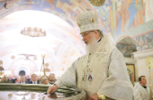 În ajunul Bobotezei Preafericitul Patriarh Kiril a săvârşit Sfânta Liturghie şi rânduiala Sfinţirii celei Mari a apei în catedrala Hristos Mântuitorul
