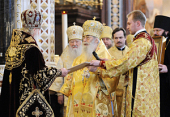 Mesajul de felicitare al membriilor Sfântului Sinod al Bisericii Ortodoxe Ruse adresat Preafericitului Patriarh Kiril cu ocazia aniversării de trei ani de la intronizare