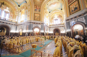 Божественна літургія в Храмі Христа Спасителя в третю річницю інтронізації Святішого Патріарха Кирила