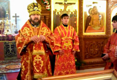В день Собора новомучеников и исповедников Российских епископ Красногорский Иринарх совершил Божественную литургию на Бутовском полигоне