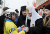 Вручение Святейшим Патриархом Кириллом наград участникам мини-турнира по хоккею с мячом на Красной площади
