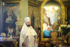 Slujire Patriarhală în biserica Punerea Cinstitului Epitaf al Domnului (Rizopolojenie) pe strada Donskaia, or. Moscova. Hirotonirea arhimandritului Filaret (Gusev) în treapta de episcop de Kansk