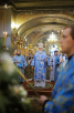 Патриаршее служение в канун праздника Похвалы Пресвятой Богородицы в Богоявленском кафедральном соборе в Москве