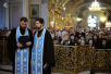 Патріарше служіння в переддень свята Похвали Пресвятої Богородиці в Богоявленському кафедральному соборі в Москві