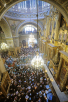 Патріарше служіння в переддень свята Похвали Пресвятої Богородиці в Богоявленському кафедральному соборі в Москві