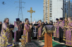 Освячення закладного каменя на місці будівництва храму Всемилостивого Спаса на північному заході Москви