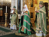 Predica Preafericitului Patriarh Kiril de sărbătoarea Intrării Domnului în Ierusalim în catedrala Hristos Mântuitorul