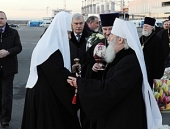 Preafericitul Patriarh Kiril a sosit la Sanct-Petersburg