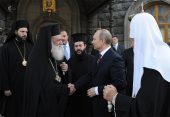 Святіший Патріарх Кирил та Блаженніший Архієпископ Ієронім зустрілися з Президентом Росії В.В. Путіним