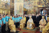 В день памяти святителя Иова, патриарха Московского, Предстоятель Русской Церкви совершил Литургию в Успенском соборе Московского Кремля