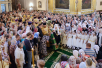 Вечером 14 июля 2012 года Святейший Патриарх Кирилл совершил всенощное бдение в кафедральном соборе города Смоленск0