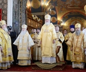 Întâistătătorul Bisericii Ruse a oficiat liturghia în biserica „Schimbarea la Faţă a Domnului” în Tuşino şi a condus hirotonirea arhimandritului Sofronie (Kitaev) în treapta de episcop de Gubkin şi Graivoron
