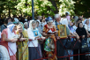 Патриарший визит на Украину. Молебен у памятника Крестителю Руси на Владимирской горке