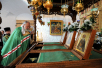 Slujba privegherii în catedrala „Schimbarea la Faţă a Mântuitorului” la mănăstirea din Solovki în ajunul zilei pomenirii cuvioşilor Zosima, Savatie şi Gherman din Solovki