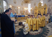 Благословение учащихся воскресной школы при Феодоровском кафедральном соборе города Саранска на новый учебный год