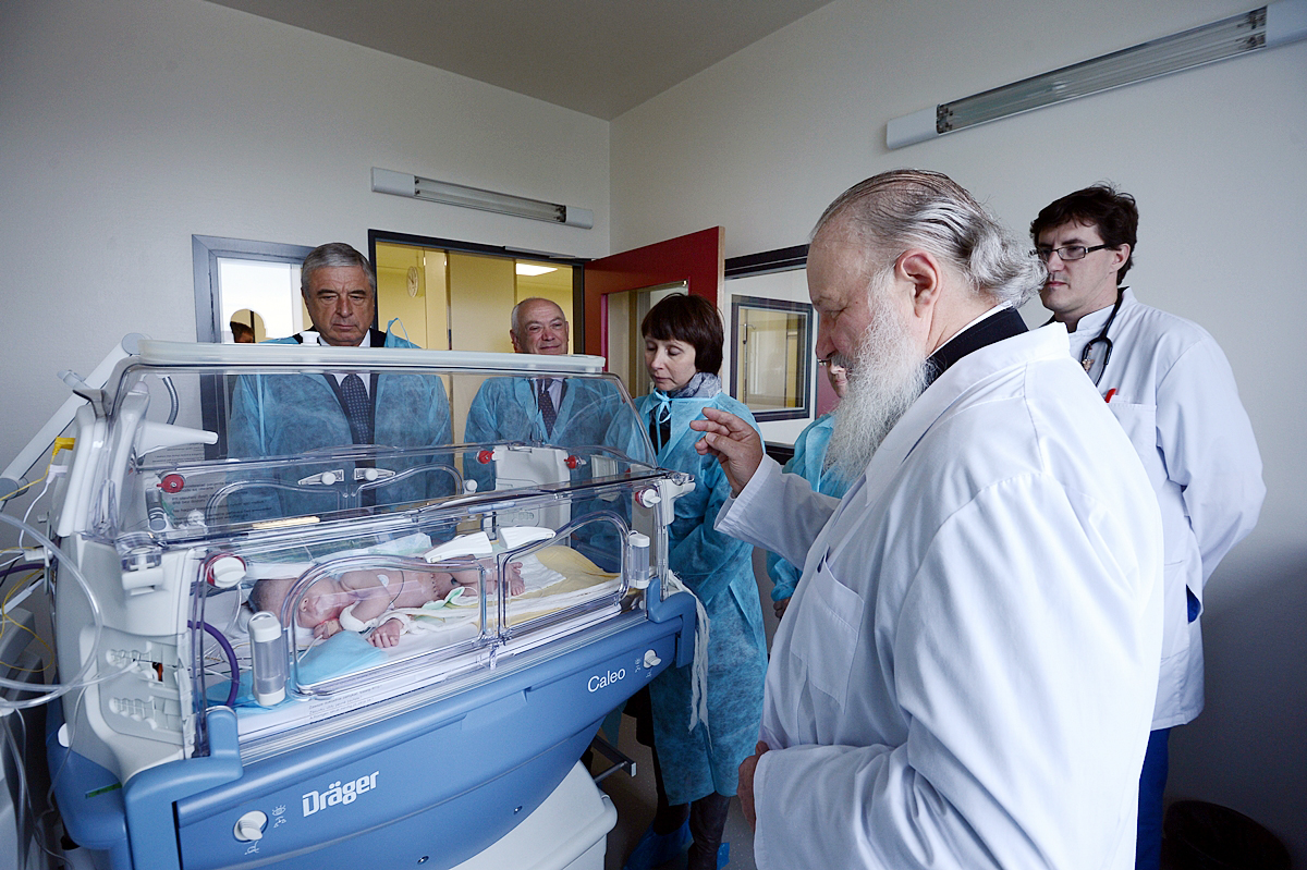 Посещение Святейшим Патриархом Кириллом Федерального научно-клинического центра детской гематологии в Москве