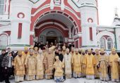 В день памяти святителя Николая Чудотворца Предстоятель Украинской Православной Церкви совершил Литургию в киевском Свято-Пантелеимоновом монастыре