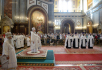 Slujirea Patriarhului în ajunul sărbătorii Înălţarea Domnului la catedrala „Hristos Mântuitorul”