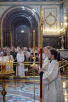 Slujirea Patriarhului în ajunul sărbătorii Înălţarea Domnului la catedrala „Hristos Mântuitorul”