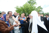 Святейший Патриарх Кирилл возглавил служение Божественной литургии в Пюхтицком монастыре