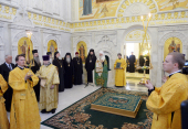 Предстоятель Сербской Православной Церкви совершил молебен в крестовом храме резиденции Святейшего Патриарха Московского и всея Руси