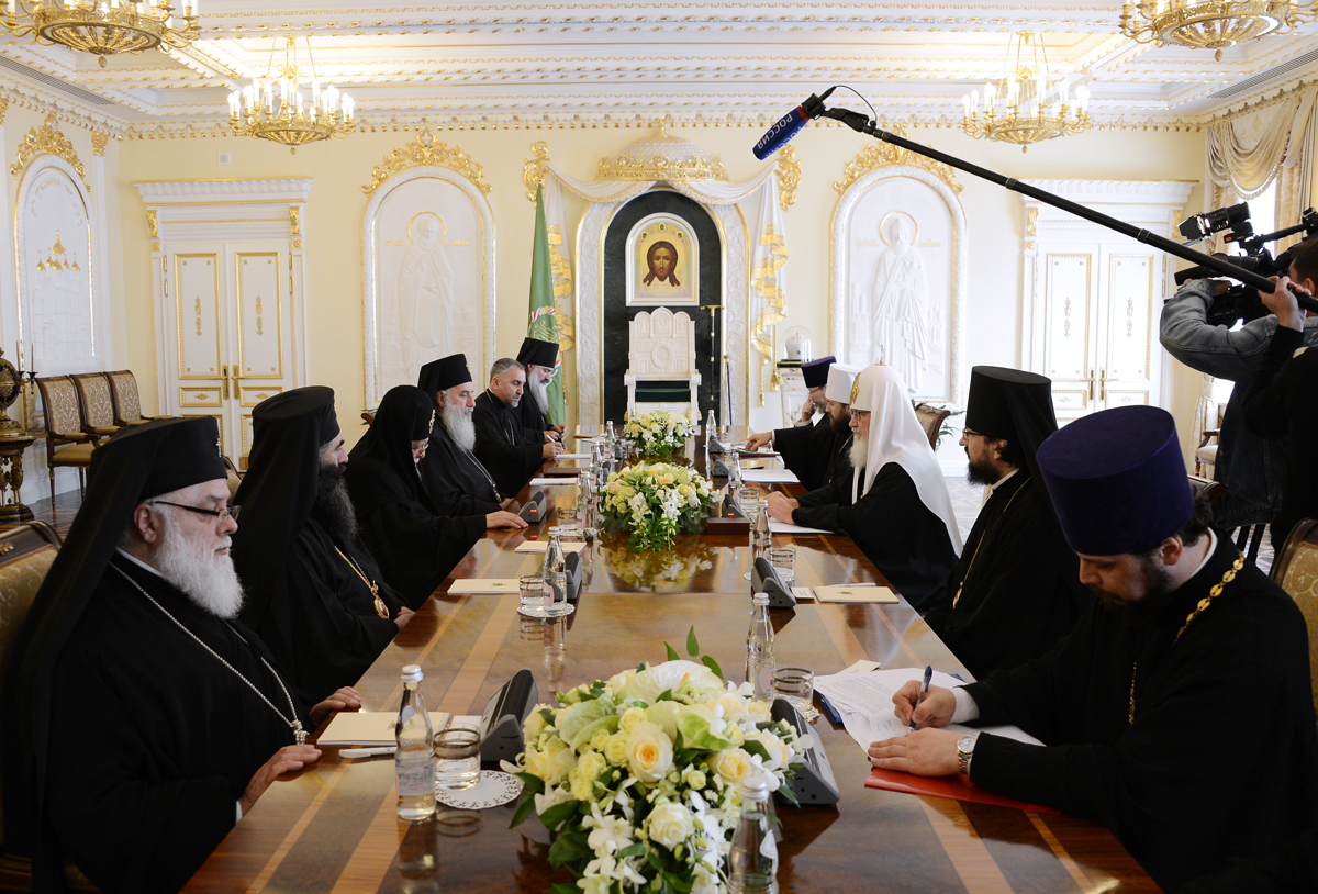 Встреча Святейшего Патриарха Кирилла с делегацией Грузинской Православной Церкви