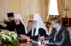 Întâlnirea Sanctității Sale Patriarhului Chiril cu delegația Bisericii Ortodoxe a Ierusalimului