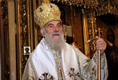 Святейший Патриарх Сербский Ириней совершил богослужение на московском подворье Сербской Православной Церкви