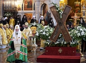 De ziua pomenirii sfintei întocmai cu apostolii Olga, marea cneaghină a Rusiei, Întâistătătorii și ierarhii Bisericilor Ortodoxe Locale au oficiat Liturghia în catedrala „Hristos Mântuitorul”
