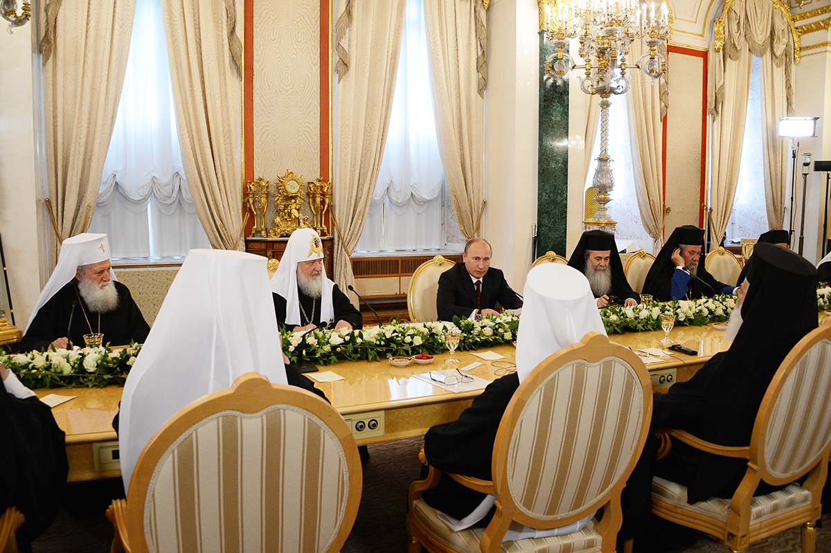 Встреча Президента России В.В. Путина с Предстоятелями и представителями Поместных Православных Церквей