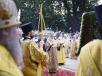 Патриаршее служение в канун дня памяти святого равноапостольного князя Владимира в Киево-Печерской лавре