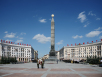 Возложение Предстоятелями и представителями Поместных Церквей венка к обелиску на площади Победы в Минске